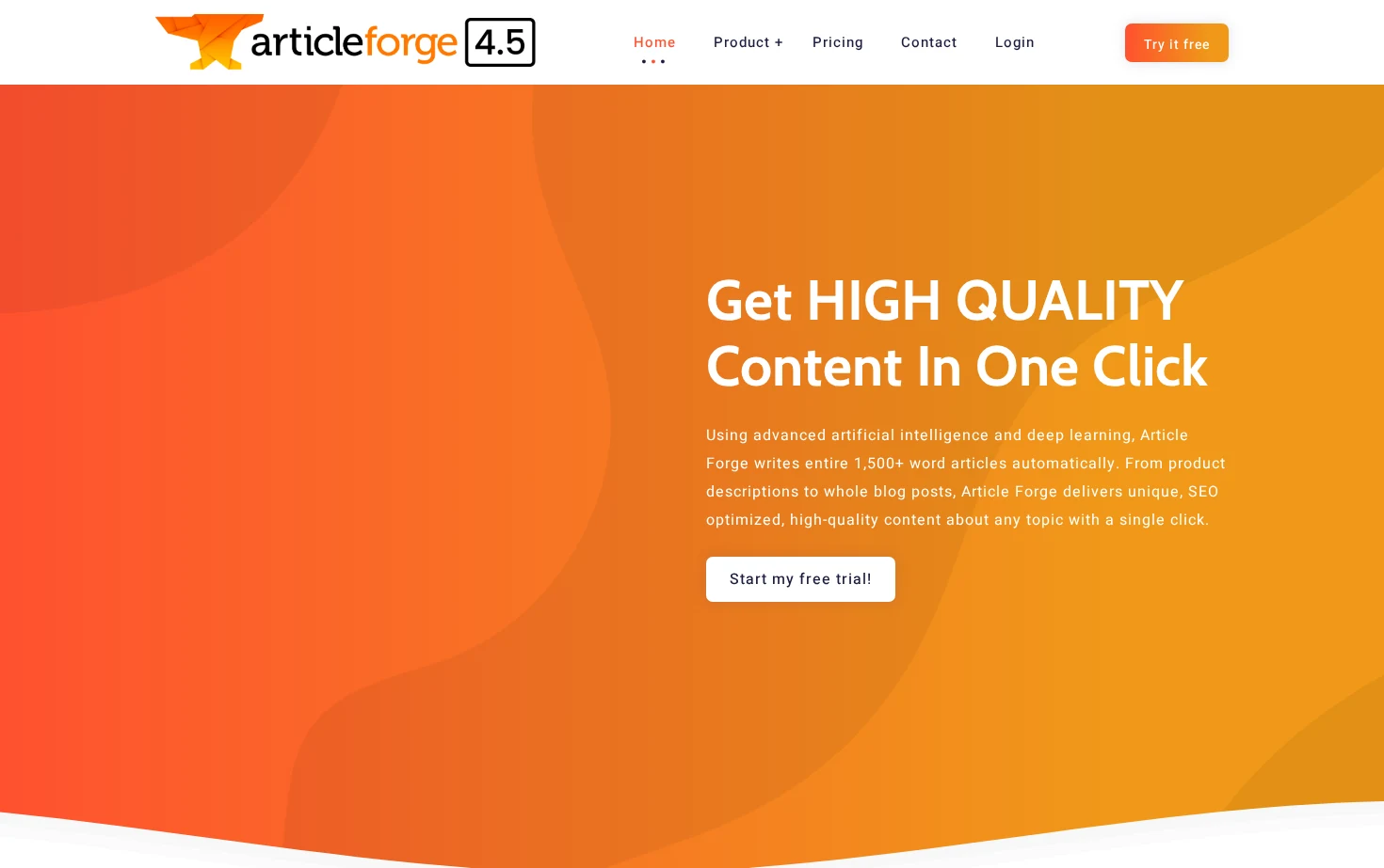 Article Forge 页面快照